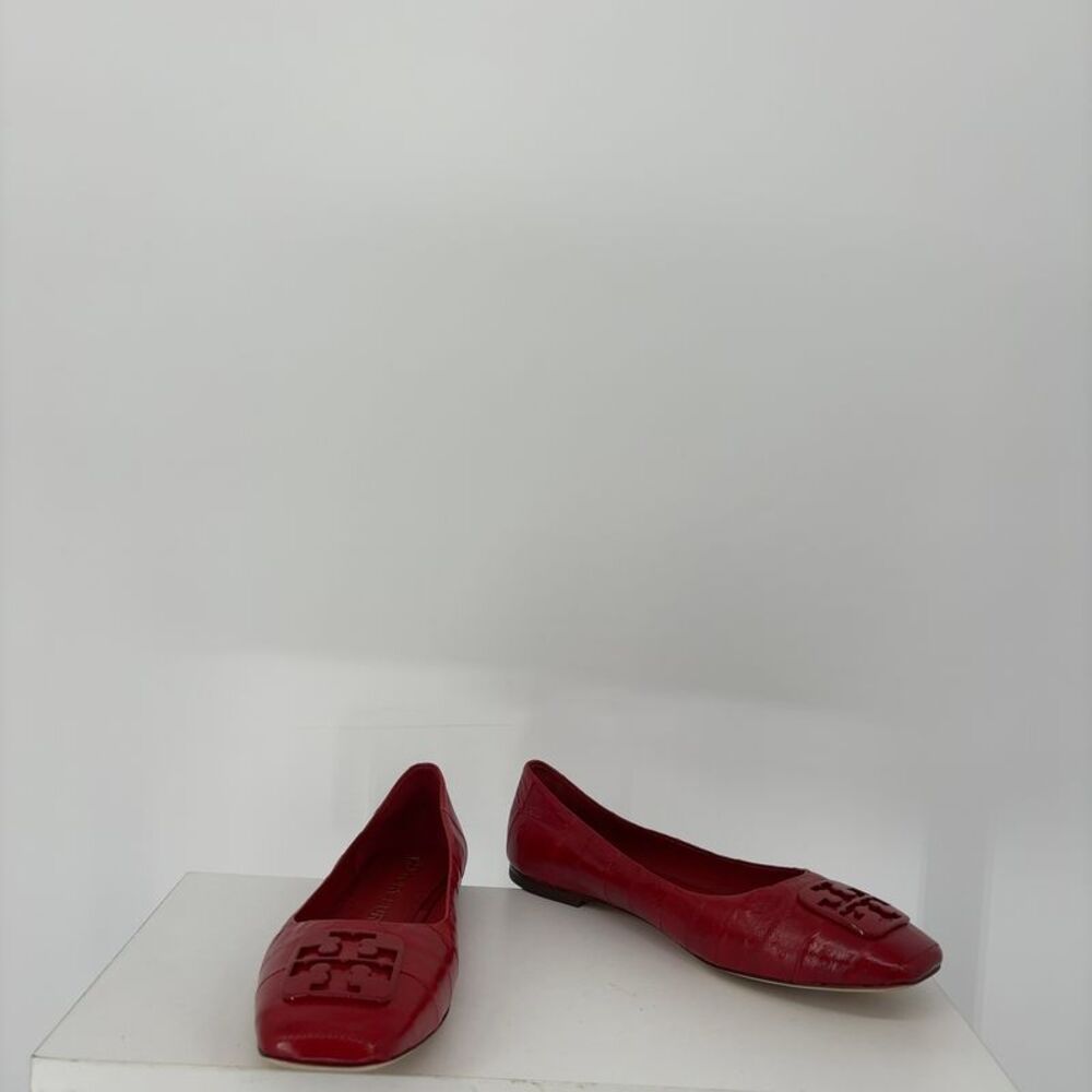 Tory Burch Croc Embossed Georgia Ballet Flat